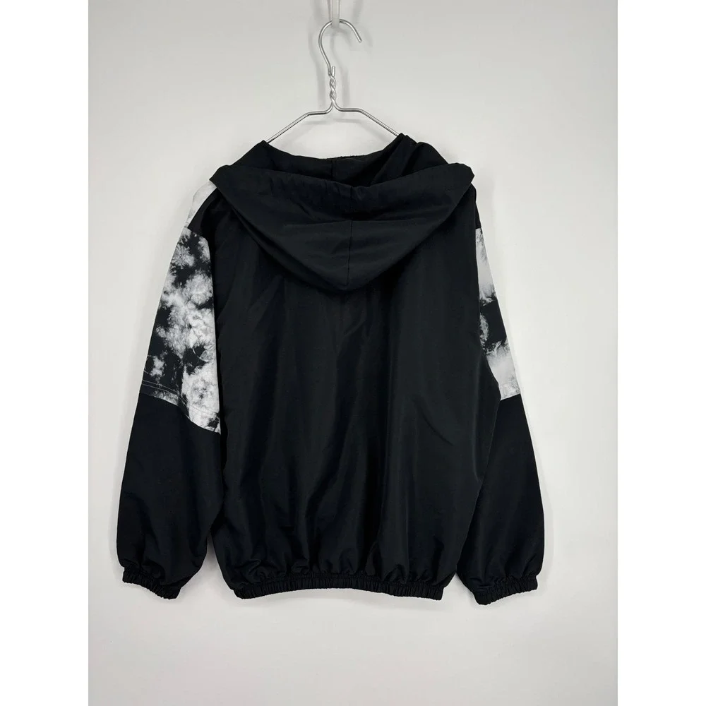 Surf Style Jacket Mens M Black Interplanetary Body Gear 1/4 Zip Hoodie